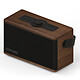 Pure Classic Aura (Brun Café/Noyer) Enceinte sans fil IPX2 - 40 W - Bluetooth 5.3/AUX - 10 motifs lumineux - autonomie 30 heures