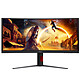 AOC 34" LED - CU34G4CA Ecran PC UltraWide WQHD - 3440 x 1440 pixels - 1 ms (gris à gris) - 21/9 - Dalle VA incurvée - 180 Hz - DisplayHDR 400 - Adaptive Sync - HDMI/DisplayPort - Hauteur réglable - Noir