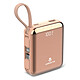 Volkano Solace Series 10,000 mAh with built-in USB-C and Lightning cables (Pink and Gold) Compact 10,000 mAh power bank with built-in USB-C and Lightning cables