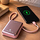 Review Volkano Solace Series 10,000 mAh with built-in USB-C and Lightning cables (Pink and Gold)