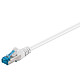 Goobay Câble RJ45 catégorie 6a S/FTP 10 m (Blanc) Câble Réseau Cat 6a
