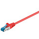 Goobay Câble RJ45 catégorie 6a S/FTP 3 m (Rouge) Câble Réseau Cat 6a