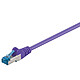Goobay Câble RJ45 catégorie 6a S/FTP 2 m (Violet) Câble Réseau Cat 6a