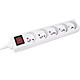 Dexlan Multiprise 5 prises avec interrupteur (Blanc) Multiprise 5 prises avec interrupteur