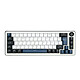 The G-Lab Keyz Elite 200 (Blanc/Noir) Clavier gaming sans fil - format 65% - Bluetooth/RF 2.4 GHz/Filaire - switchs Linéaire pré-lubrifié - rétroéclairage RGB - AZERTY, Français