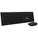Bluestork Pack Office Slim Ensemble clavier/souris sans fil - RF 2.4 GHz - touches à membrane - capteur optique 1600 dpi - 4 boutons - AZERTY, Français