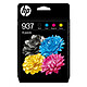 HP 937 (6C400NE-LS1) - Pack de 4 cartuchos - Pack de 4 cartuchos de colores negro, cian, magenta y amarillo