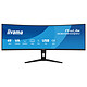 iiyama 49" LED - ProLite XCB4994DQSU-B1 Ecran PC 5K - 5120 x 1440 pixels - 2 ms (gris à gris) - Format large 32/9 - Dalle VA incurvée - HDR10 - 120 Hz - Adaptive-Sync - HDMI/DisplayPort - Réglage en hauteur - Noir