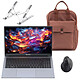 Blackview AceBook 6 R3 3300U 16/512 + Souris sans fil INOVU EG200V LEFTY + Support pliable INOVU INSUTR16 + Sac à dos INOVU Blush Marron AMD Ryzen 3 3300U 16 Go SSD 512 Go 15.6" LED Full HD Wi-Fi AC/BT 5.0 Webcam Windows 11 Professionnel