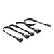 DeLock Câble quadrupleur PWM - 40 cm Câble 1x 4-pins femelle vers 4x 4-pins mâle