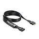 DeLock Câble plat audio HD - 50 cm Câble audio 9 broches Noir 50 cm
