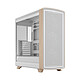 Fractal Design Summit TG Blanc Boîtier Grand Tour avec fenêtre en verre trempé, éléments en bois et 3 ventilateurs de 140 mm