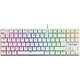 The G-Lab Keyz Mercury EX (Blanc) Clavier gaming - Format compact TKL - Interrupteurs mécaniques rouges - Rétroéclairage RGB - AZERTY, Français
