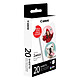 Canon ZINK 20 feuilles d'autocollants ronds prédécoupés 33 mm 20 feuilles d'autocollants ronds prédécoupés 33 mm pour imprimantes Zoemini