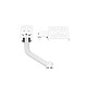 OPLITE NitroKart Gear Shift Handbrake White V2 Support pour boîte de vitesses et frein à main pour cockpit NitroKart
