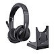 Advance SmartPhonics 900 Casque-micro stéréo supra-aural - Bluetooth, sans fil 2,4 GHz et filaire USB - avec microphone ENC et station de charge