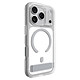 Zagg Milan Silver Glitter KS iPhone 18 Pro / 17 Pro Custodia protettiva con supporto compatibile con MagSafe per Apple iPhone 18 Pro / 17 Pro