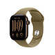 Apple Watch Series 12 GPS + Cellular 42 mm Aluminium Bronze sombre Bracelet Sport Olive S/M Montre connectée 5G LTE - Aluminium - Étanche IP6X - GPS - Fréquence cardiaque/ECG/Oxygène sanguin/Température - Écran OLED Retina Always On - Wi-Fi 4 / Bluetooth 5.3 - watchOS 27 - Bracelet sport S/M