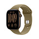 Apple Watch Series 12 GPS 46 mm Aluminium Bronze sombre Bracelet Sport Olive S/M Montre connectée - Aluminium - Étanche IP6X - GPS - Fréquence cardiaque/ECG/Oxygène sanguin/Température - Écran OLED Retina Always On - Wi-Fi 4 / Bluetooth 5.3 - watchOS 27 - Bracelet sport S/M
