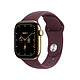 Apple Watch Series 12 GPS + Cellular 42 mm Titane Or brillant Bracelet Sport Bordeaux M/L Montre connectée 5G LTE - Titane - Étanche IP6X - GPS - Fréquence cardiaque/ECG/Oxygène sanguin/Température - Écran OLED Retina Always On - Wi-Fi 4 / Bluetooth 5.3 - watchOS 27 - Bracelet sport M/L