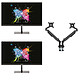 INOVU 23.8" LED - MB24 V3 x2 + INOVU PREMIUM MOUNT LT2 Noir Lot de 2 écrans PC Full HD 1080p - 1920 x 1080 pixels - 4.8 ms - Format 16/9 - Dalle IPS - 144 Hz - Adaptive-Sync - HDMI/DisplayPort - Noir + Support 2 Moniteurs jusqu'à 32"