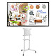 Samsung Flip 5 WMFX 65" + Neomounts NS-M1250WHITE Ecran tactile et interactif 4K UHD - Dalle VA - 4000:1 - 8 ms - HDMI/USB-C - Wi-Fi/Bluetooth - AirPlay 2 - 2 stylets - Blanc (écran seul) + Pied pour TV de 37" à 70" (70 kg)