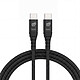 INOVU Adaptateur de charge USB-C avec câble 100W - Jack 5.5 x 1.7mm Type 8 - Tension 19-20V pour PC Portables Acer, ... 
