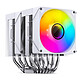 Jonsbo CR-1400 DV2 Blanc Ventilateur de processeur double tour avec LED ARGB pour socket Intel et AMD