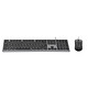INOVU Pack clavier-souris AW10G (Gris/Noir) + FM 1200 (Noir) Pack clavier filaire + souris filaire