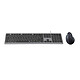 INOVU Pack clavier-souris AW10G (Gris/Noir) + EG200V (Noir) Pack clavier filaire + souris sans fil verticale pour droitier