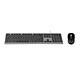 INOVU Pack clavier-souris AW10G (Gris/Noir) + INOVU AT200M (Noir) Pack clavier filaire + souris sans fil