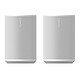 SONOS Pack de 2 Era 100 Blanc Pack de 2 enceintes sans fil Wi-Fi/Bluetooth 4.2 - AirPlay 2 - Calibration automatique - Amazon Alexa