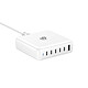 INOVU Chargeur de bureau USB-C 200W GaN Chargeur secteur USB-C 200W GaN compatible Power Delivery 3.2 et Super Fast Charging 3.0 - jusqu'à 6 appareils simultanément 