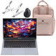Blackview AceBook 6 R3 3300U 16/512 + Souris sans fil INOVU EG200V LEFTY + Support pliable INOVU INSUTR16 + Sac à dos INOVU Blush Rose AMD Ryzen 3 3300U 16 Go SSD 512 Go 15.6" LED Full HD Wi-Fi AC/BT 5.0 Webcam Windows 11 Professionnel