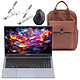 Blackview AceBook 6 R3 3300U 16/512 + Souris sans fil INOVU EG200V LEFTY + Support pliable INOVU INSUTR16 + Sac à dos INOVU Blush Marron AMD Ryzen 3 3300U 16 Go SSD 512 Go 15.6" LED Full HD Wi-Fi AC/BT 5.0 Webcam Windows 11 Professionnel