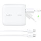 Avis Belkin BoostCharge Chargeur secteur GaN USB-C 100W (Blanc) + Câble USB-C