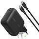 Belkin BoostCharge Chargeur secteur GaN USB-C 100W (Noir) + Câble USB-C Chargeur secteur GaN USB-C (100 W) + Câble USB-C de 1.5 m