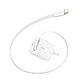 Belkin Chargeur USB-C 67W avec cable retracTable d'1m et port USB-C (Blanc) Chargeur secteur GaN avec câble rétractable (67 W)
