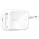 Belkin Chargeur USB-C 67W avec cable retracTable d'1m et port USB-C (Blanc) pas cher