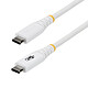 StarTech.com Câble USB-C vers USB-C 2.0 - 240W 5A PD EPR - 1 m - Blanc Cordon de charge USB-C mâle / USB-C 2.0 mâle - 240W 5A PD EPR - 1 mètre - Blanc