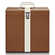 Lenco TTA-301BNWH Valise de rangement et de transport pour 30 vinyles (Marron/Blanc)