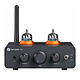 Fosi Audio P3 Noir Préamplificateur hi-fi à tubes avec Bluetooth 5.1 aptX HD/aptX LL, amplificateur casque intégré, réglage des graves et des aigus