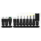 Goobay Kit d'adaptateurs d'alimentation - 11 pièces Kit d'adaptateurs CC / USB (USB type C, A, micro USB, mini USB...) pour chargeur secteur