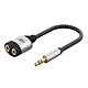 Goobay Adaptateur AUX 1 vers 2 (0.18 m) Adaptateur Jack 3.5 mm mâle stéréo / 2x Jack 3.5 mm femelles stéréo (0.18 m)