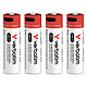 Verbatim AA USB-C Rechargeable Batteries (par 4) Lot de 4 piles AA avec recharge directe via USB-C