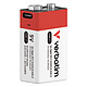 Verbatim Pile Rechargeable 9V USB-C Pile rechargeable 9V avec recharge directe via USB-C
