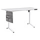 Advance Flexdesk White 140 Scrivania da gaming - lunghezza 140 cm - profondità 70 cm - altezza regolabile elettricamente 75-120 cm - piano effetto legno - gestione dei cavi integrata