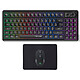 The G-Lab Combo Orion (Noir) Ensemble clavier format TKL (AZERTY Français) + souris optique 6400 dpi rétroéclairée + tapis de souris