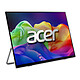 Acer 16" OLED Touchscreen - PE160WUTsmiuux 2.5K PC Monitor - 2880 x 1800 pixels - 1 ms (grey to grey) - 16/9 - OLED Panel - HDR10 - 120 Hz - Adaptive-Sync - Portable - HDMI/USB-C - Black/Grey