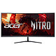 Acer 34" LED - Nitro ED340CURW0bmiipx Ecran PC UltraWide WQHD - 3440 x 1440 pixels - 1 ms (MPRT) - 21/9 - Dalle VA incurvée - 240 Hz - HDR10 - FreeSync Premium - HDMI/DisplayPort - Noir